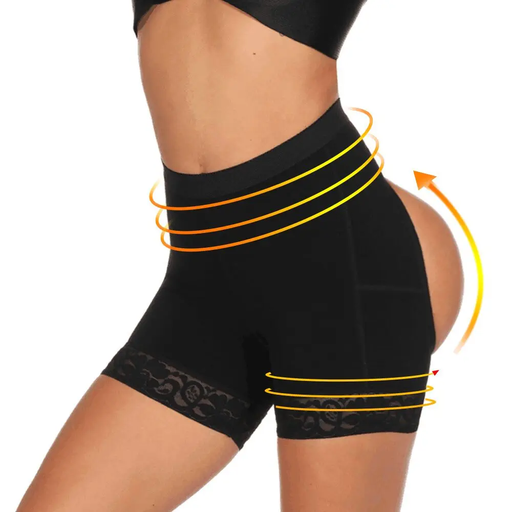 YUMDO прикладом лифт Брюки Горячая Body Shaper Кружева с утяжкой на животе трусы корсетные трусики Утягивающее нижнее белье Хип Enhancer