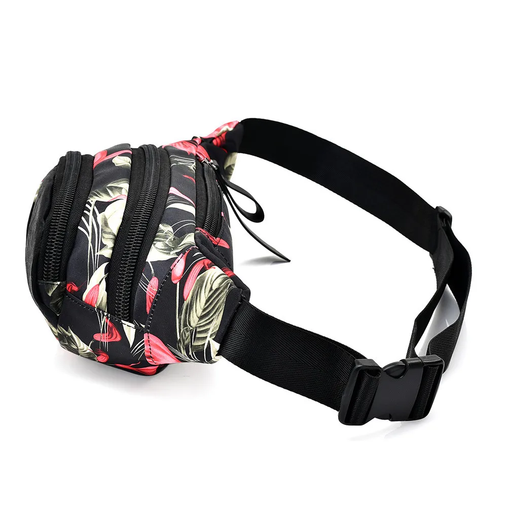 Fashion Women Ribbons Decorative Flowers Pattern Waist Bag Gym Fitness Bag phone Chest Package sports belt bag girls Fashion Women Ribbons Decorative Flowers Pattern Waist Bag Gym Fitness Bag phone Chest Package sports belt bag girls