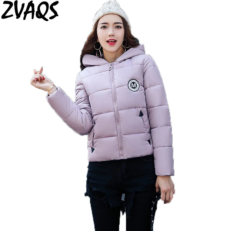 

ZVAQS 2018 Fashion Winter Jacket Women Short Warm Cotton Padded Coat Parka Slim Casual Thick Female Outwear Manteau Femme ST178