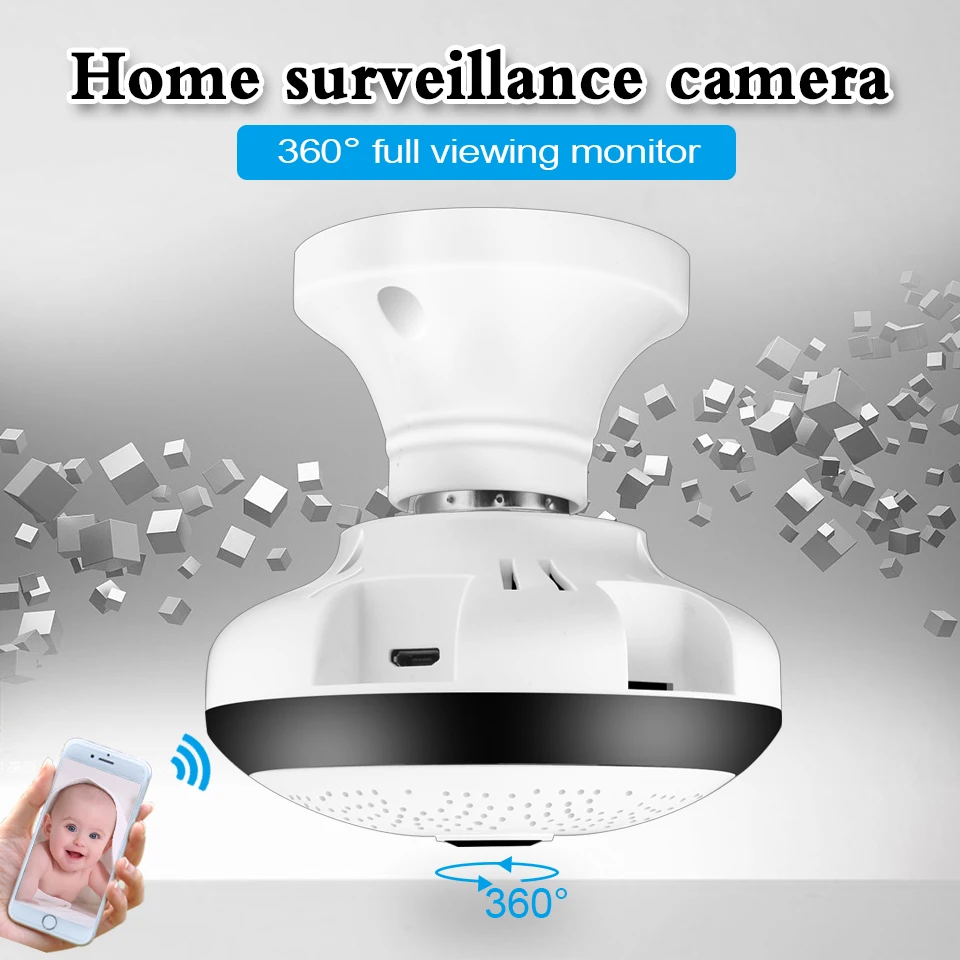 Besder 1.3MP 2.0MP wifi панорамная 360 градусов камера беспроводной IP светильник CCTV камера Умный дом 3D VR Домашняя безопасность wifi камера