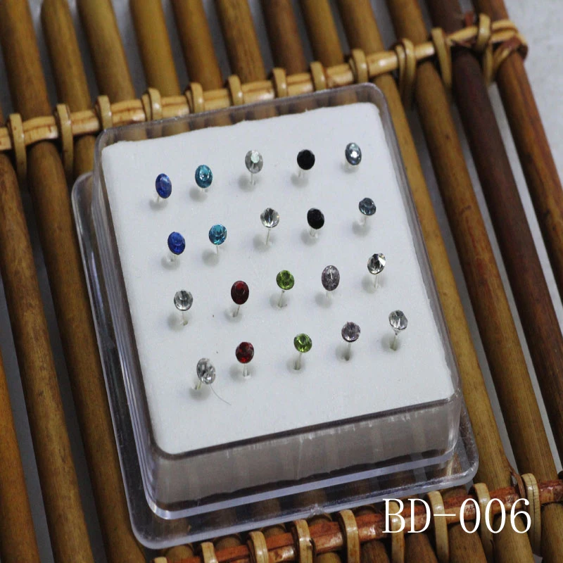 

20Pcs/Box Silver Nose Stud fashion jewelry women's fashion Body Puncture jewelry Piercing Silver Nose Ring Nose Nail