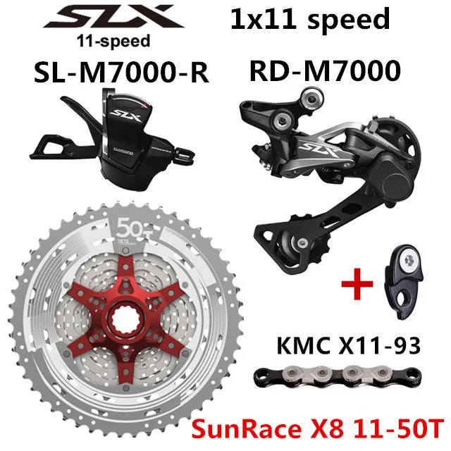 SHIMANO DEORE SLX M7000 комплект горного велосипеда MTB 1x11-Speed 46T 50T SL+ RD+ SUNSHINE+ X11.93 M7000 рычаг переключения передач задний переключатель