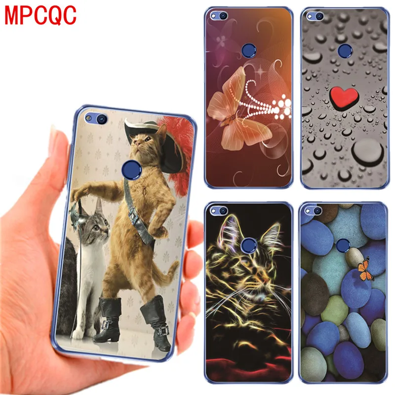 MPCQC Anti-fall Back cover soft TPU pattern phone case for huawei Y6 Y5 2018 P8 P20 Lite Honor 7A 6C Pro 7C 9 10 Transparent |