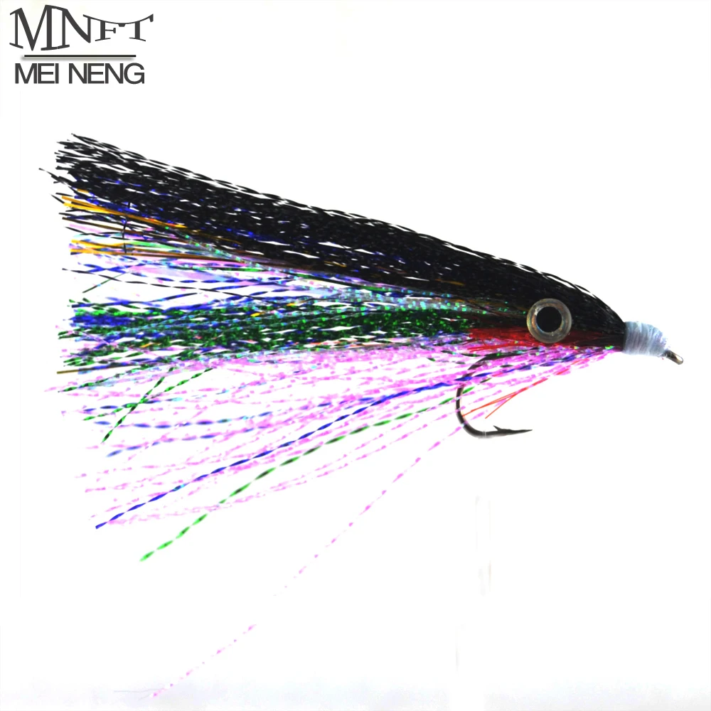 MNFT 4 шт. Baitfish Стример Летать в соленой воде Flashabou Fly рыболовные приманки # крючок