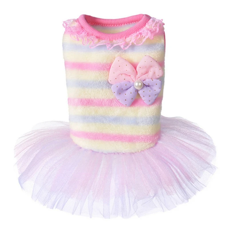 

Summer Pet Dress Striped Chihuahua Princess Dog Dresses Noble Dresses For Dogs Suitable Pet Cat Clothes