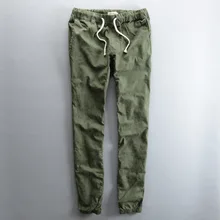 Мужские летние полная длина повседневные Штаны камуфляж хлопковые узкие брюки мужские армейские цвет зеленый, синий черный брюки с эластичной резинкой для мужчин