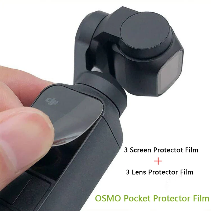 3 комплекта DJI OSMO карманная Защитная пленка для экрана пленочная линза OSMO Карманный карданный аксессуар