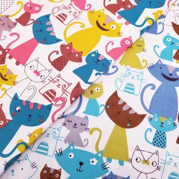 

100% Cotton Fabric Printed Kids Cotton Patchwork Cloth DIY Sewing Quilting Fat Quarters Material For Baby&Child