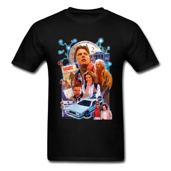 

T-shirt Men Back To The Future Tshirt Marty & His Fusion Powered Future Car 3D T Shirt Science Fiction Movie Tops Delorean Tees