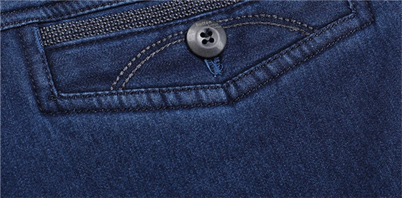 30-44 зимние толстые флисовые джинсовые штаны повседневные с высокой талией свободные длинные штаны мужские однотонные прямые мешковатые джинсы для мужчин классические HLX03