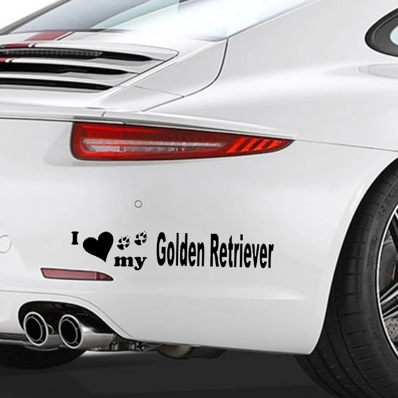 

14.5cm*2.8cm Personality I Love Vinyl My Golden Car Stickers Accessories Vinyl Quote Decal Sticker Art Decoration