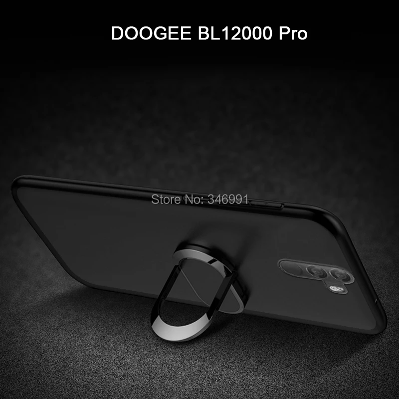 DOOGEE BL12000 Pro чехол Роскошный 6,0 дюймов мягкий черный силиконовый магнитный автомобильный держатель кольцо чехол Для DOOGEE BL 12000 Pro Чехол для телефона s