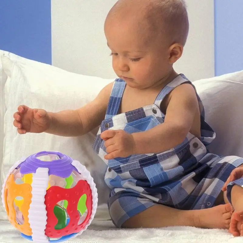 

Baby Hand Bell Toy Rattles Sway Sound Grasp Ball Finger Activity Educational Toy