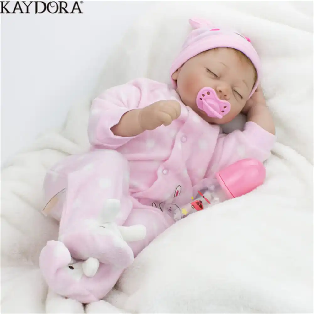 Muñeca bebé Reborn KAYDORA 55 cm, cama de bebé de silicona suave, juguetes para niñas, muñeca de moda, colección de promoción limitada, regalos para niñas|Muñecas| - AliExpress
