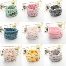 1 шт., Модный хлопковый детский шарф, шарфы с рисунком, круглый воротник, детский шарф