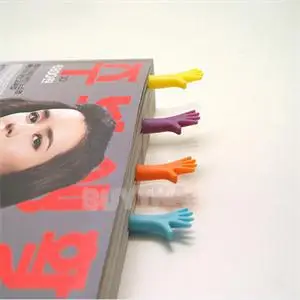 

Peerless 4pcs Funny Novelty Help Me Hand Shape Bookmark Bookworm Bookmarks Book Mark Office Supply Funny Gift