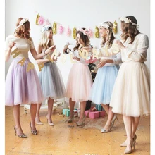 Новое Тюлевое на заказ Юбка До Колена Тюлевая юбка-пачка для взрослых дешевая женская одежда тюль