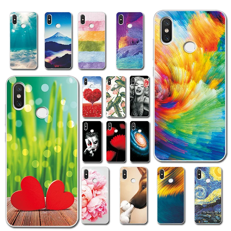 

Flowers Painted Phone Case For Xiaomi Redmi Note 7 Cover Note 5 Global Version Novelty Soft Silicone Case For Redmi note 7 pro