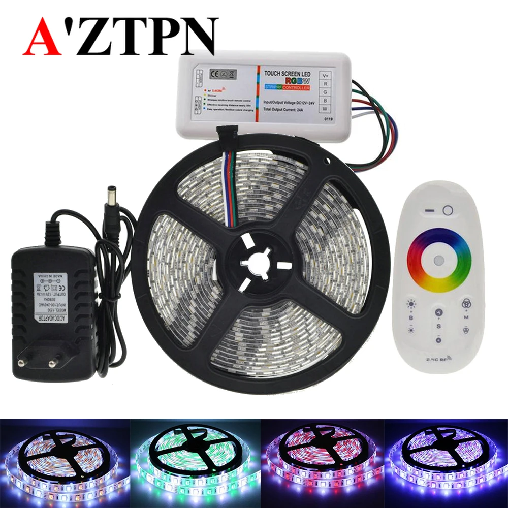 5 м 5050 RGB/RGBW/RGBWW набор светодиодных лент с сенсорным экраном 2 4G RF пульт