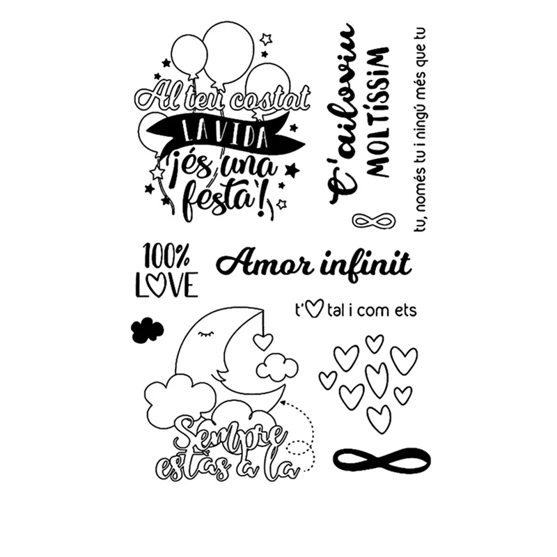 

VYUTXA Spanish Clear Stamps Scrapbook Paper Craft Clear stamp scrapbooking