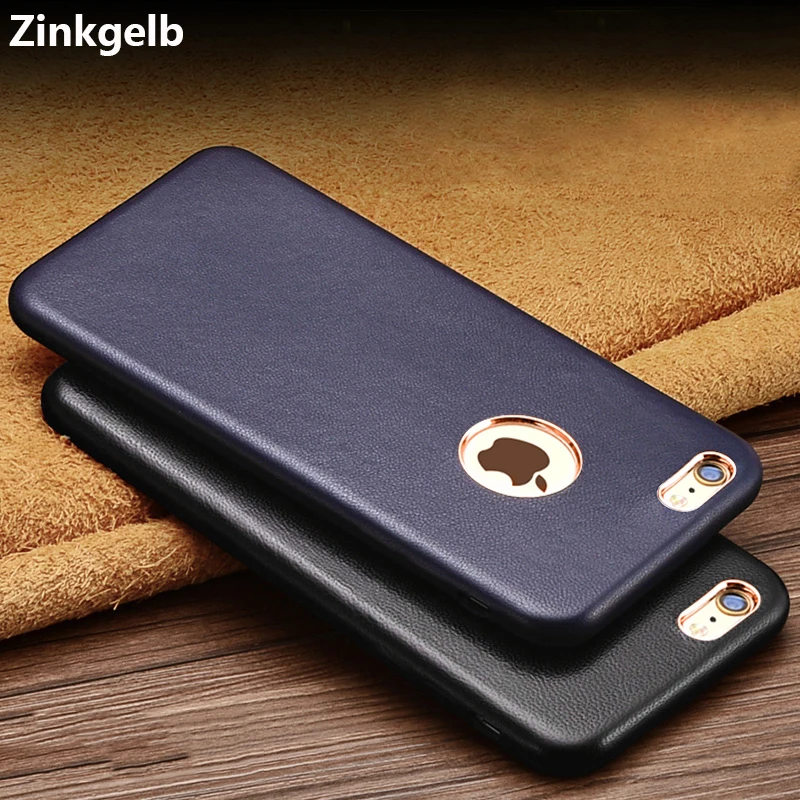 

For Apple iPhone 6s Case Cover Luxury Genuine Leather Hard Slim Protective Armor Phone Case for iPhone 6 Back Cover Shell Case