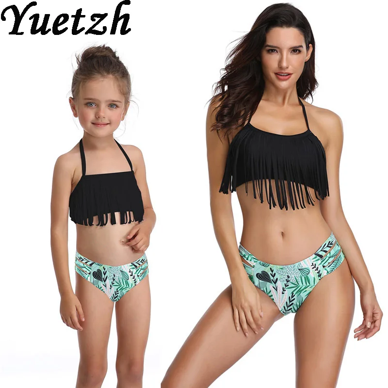 

2019 New girls bikini swimwear women swimsuit bikinis set mother daugher swim suit kids child swimming beachwear bathing wear