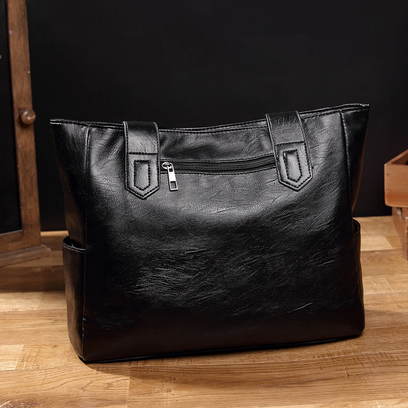Business commuter ladies bag shoulder bag 2019 Women Leather Handbags Top-handle Bags Female Large Totes Handbags Business work