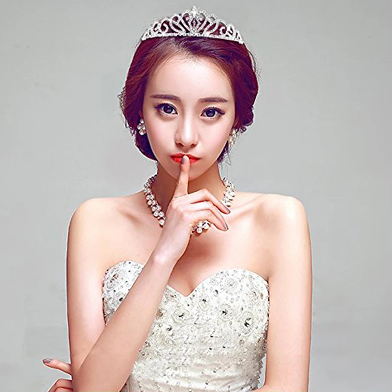 

New Fashion Princess Bride Tiaras Rhinestone Crystal Crown Hair Comb Headband Extravagant Wedding Hair Jewelry Accessories