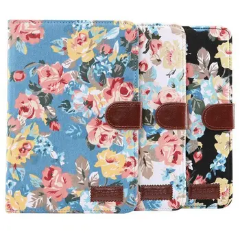 

10pcs/lot For iPad Mini 2019 Retro Denim Jeans Leather Case For iPad Mini 2019 Flower Leather Case with Stand