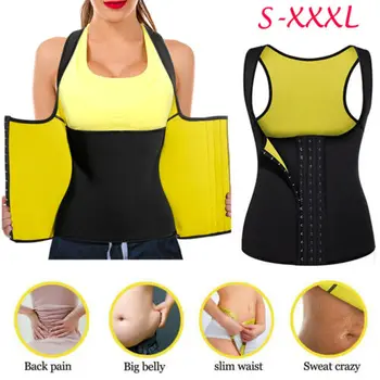 

Women's Sweat Sauna Body Shaper Girls Slimming Vest Thermo Neoprene Waist Trainer Plus Size
