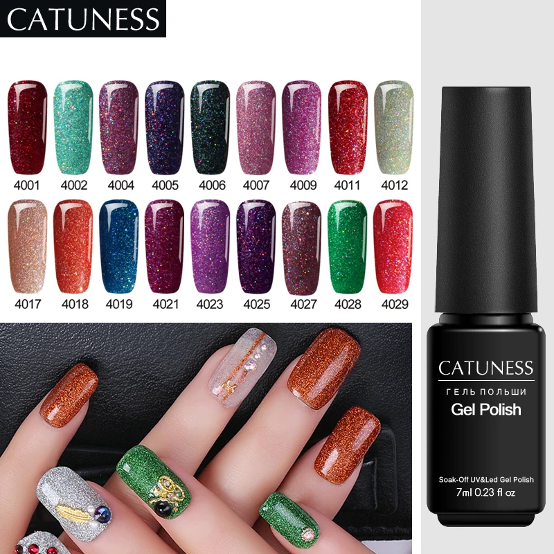 

CATUNESS UV Led Gel Nail Polish Shining Enamel Glow Uv Gel Lacquer Semi Permanent Shiny Colorful Neon Summer Gel Nail Polish