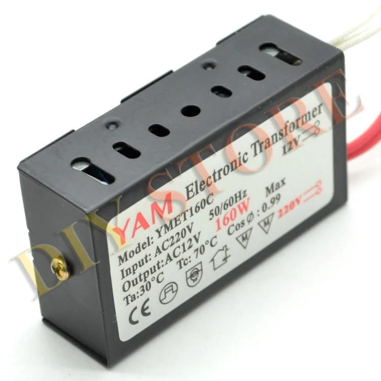 

New Electronic Transformer 160W G4 220V to 12V For Low Voltage Crystal Light Beads Halogen Lamp Free Shipping 12000667