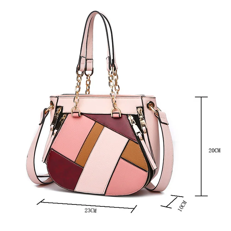 Crossbody Cucitura Grafici A Alta Qualità Catena Elaborazione Modo Sella Di Signore Donne e Per Delle A Forma c Bag b Borse Stampa d 2018 Dell'unità Le Spalla nC7q6TwW