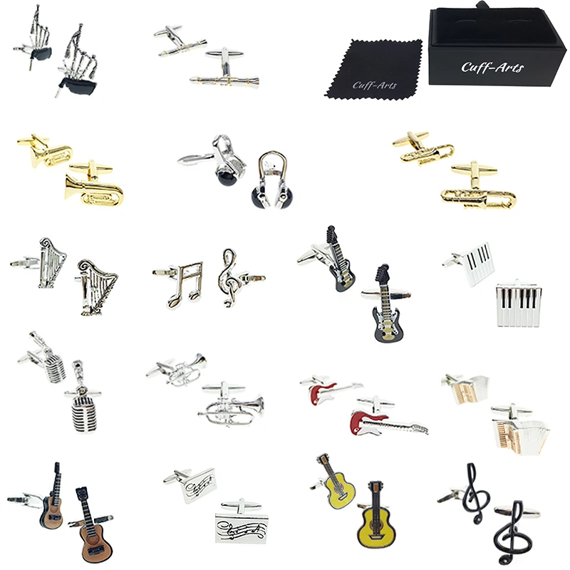 

Cufflinks Musical Instruments Design Quality Brass Shirt Cuflinks For Men Free Shipping Cuff Links with Box Cuffarts ZH008