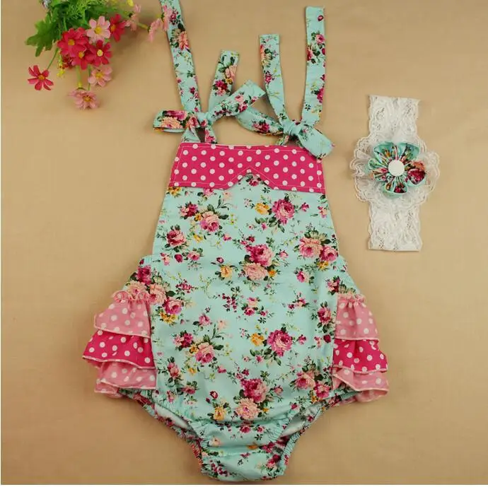 baby girl flower rompers set baby girl one piece body suit ruffles