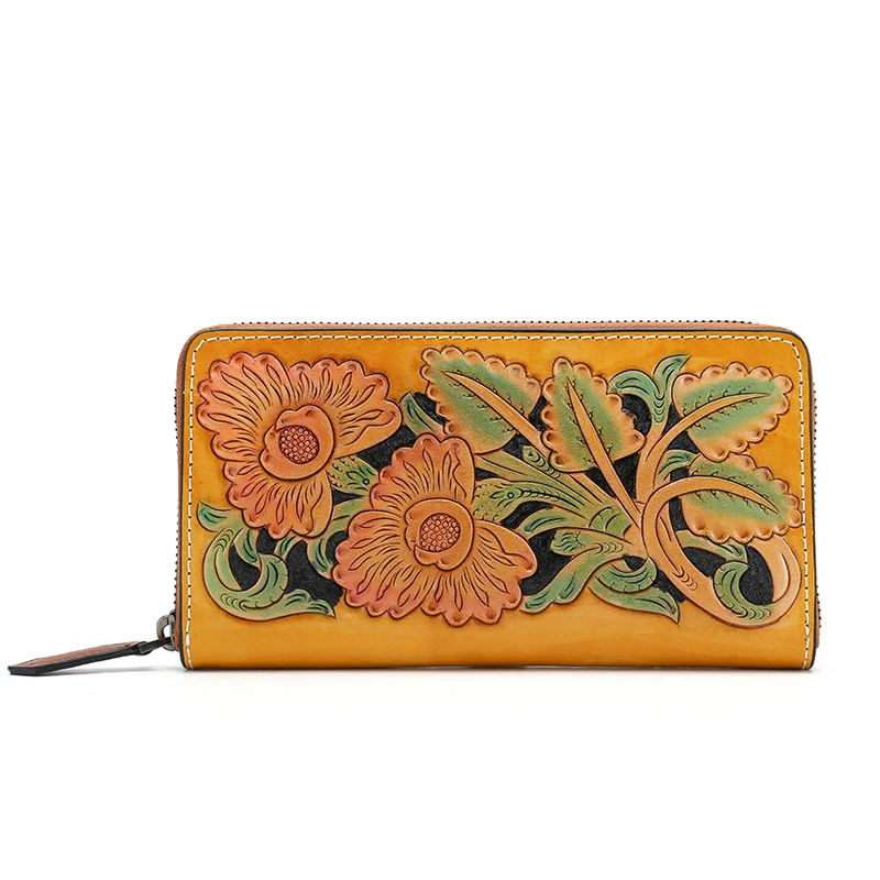 

Women Wallets Brand Design High Quality Genuine Leather Wallet Female Zipper Long Purse Day Clutch Bags
