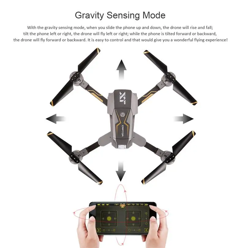 

Hover UAV High Performance Visual Follow Helicopter Live WIFI Quadcopter