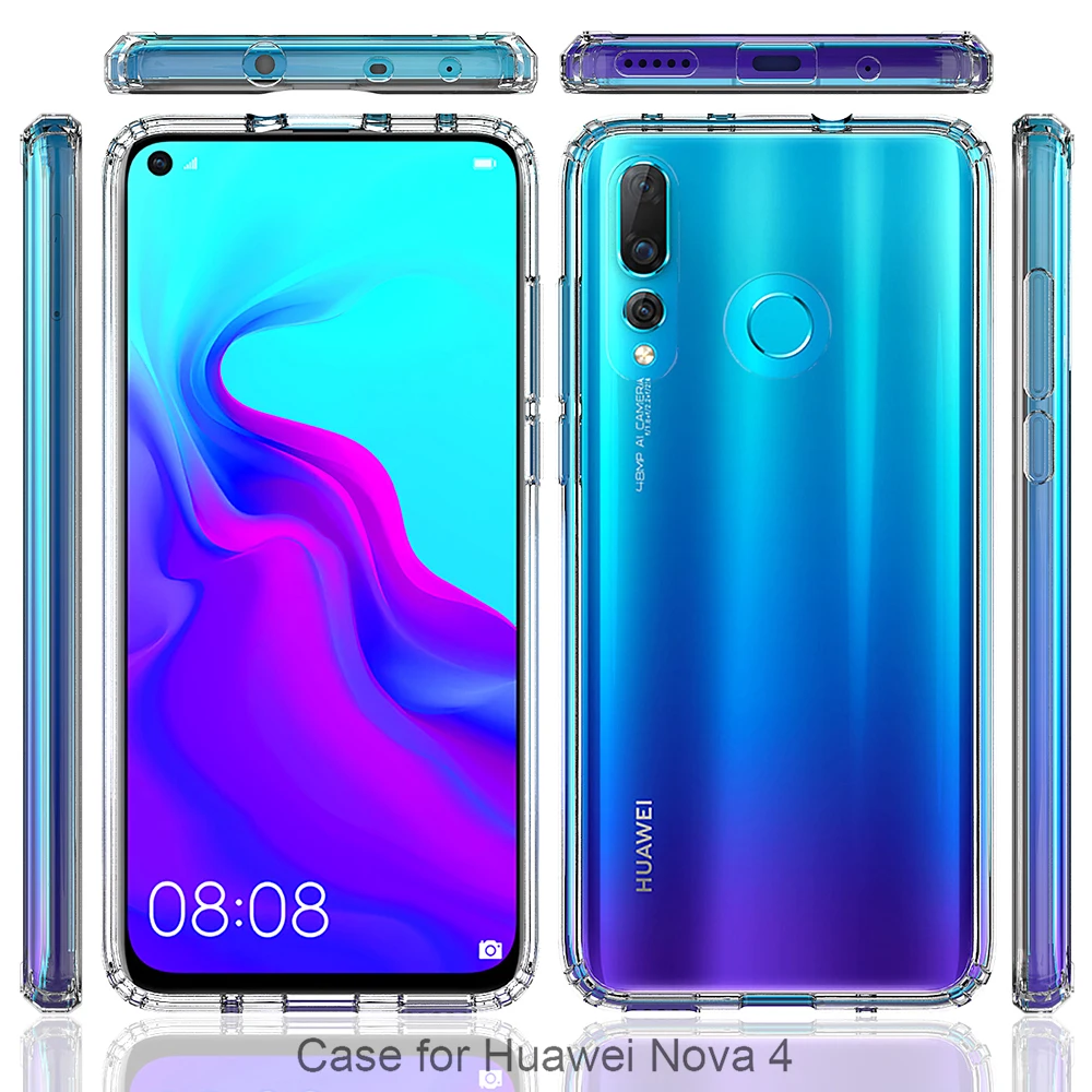 Гибридный ударопрочный чехол с воздушной подушкой рамка для Huawei Nova 4 акриловый