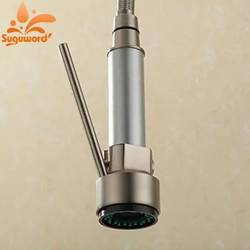 

Brushed Nickel Kitchen Faucet Replacment High Pressure Shower Head Sprayer