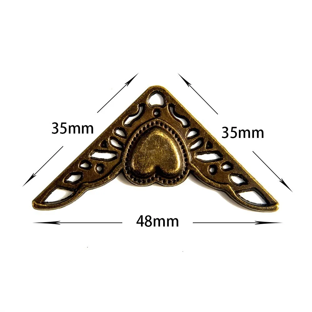 12 шт., античный Угловой протектор, винтажная деревянная коробка для ювелирных изделий, декоративная Защитная крышка для мебели, аксессуары