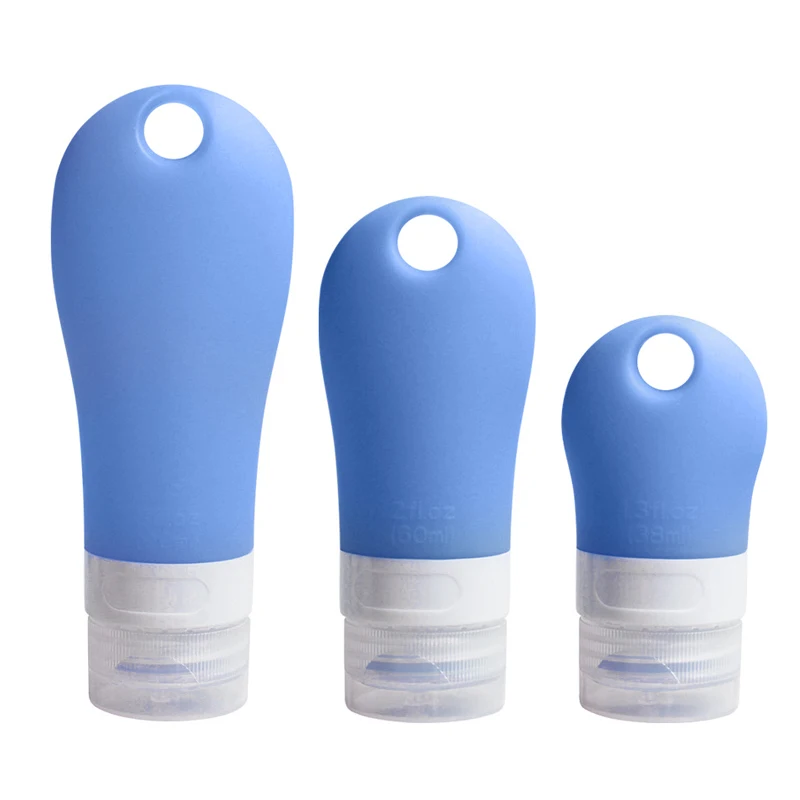 

3pcs/set Multifunctional Travel Silicone Bottles Candy Color Squeeze Shampoo Shower Empty Lotion Sub-bottling @LS DC10