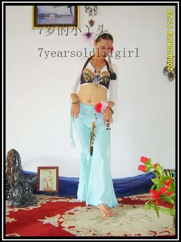 

Lycra cotton tribal Belly dance flare Pants with skirt AC22