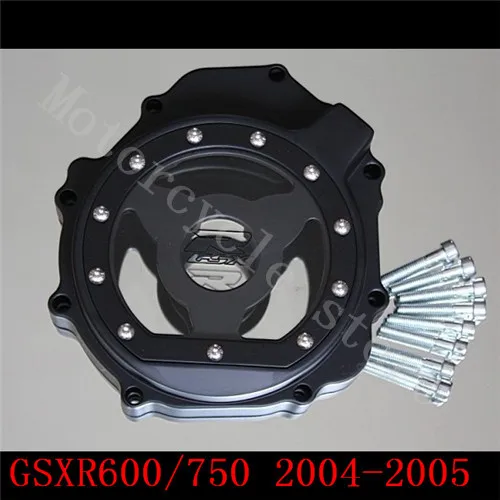 

Fit for Suzuki GSXR600 750 GSX-R 600 2004-2005 K4 Engine Stator cover see through Black left side