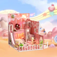 Мечта детства DIY Модель Кукольный дом Casa миниатюрный кукольный домик светодиодный деревянный дом игрушки для Детский подарок ручной работы ремесла