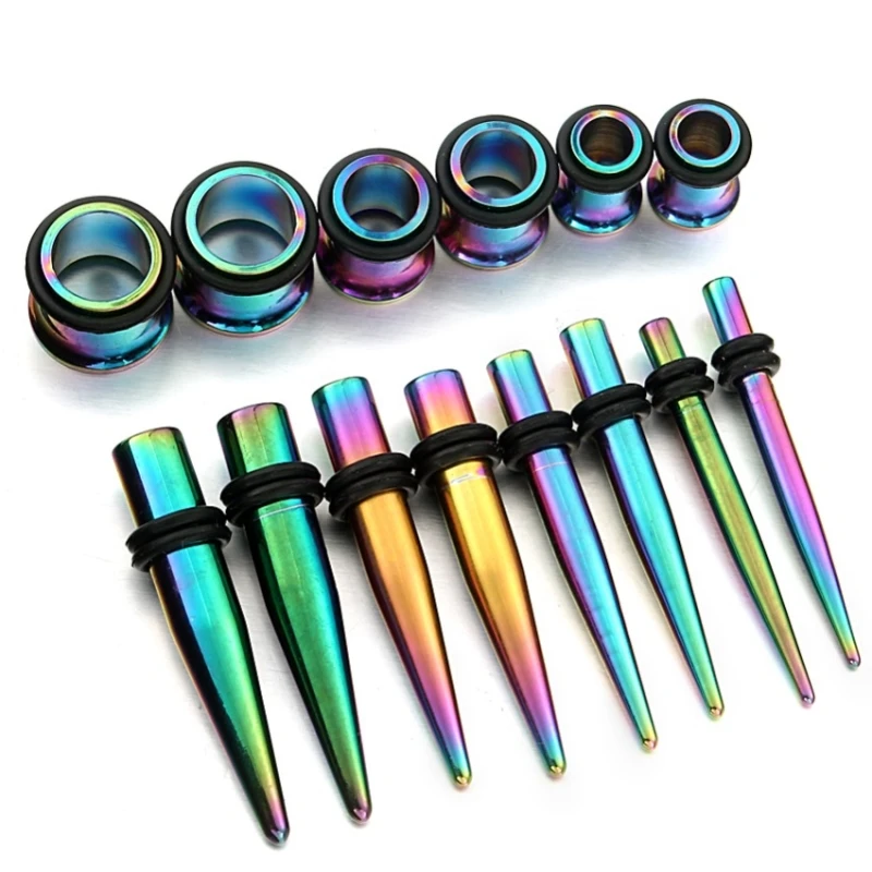 36piece 316l Stainless Steel Ear Expander Piercing Taper & Plugs Tunnel