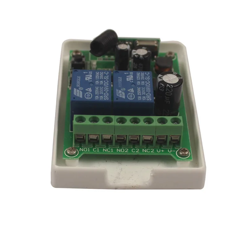12V 24V 48V 2CH 10A RF Wireless Remote Control Relay Switch Security System Garage Doors Gate Electric Doors Shutters (7)