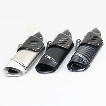 

Universal 51mm carbon fiber leak Exhaust Motorcycle Muffler pipe motocross escape for yamaha aerox155 xmax 300 46 cb500f g310r