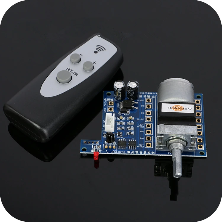 

Audio pre-amplifier microcomputer processing volume control board (power on automatically adjust the sound) Remote volume