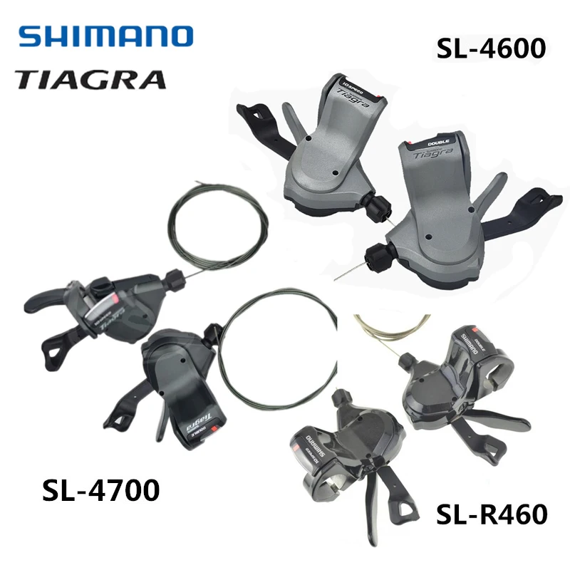 Shimano Tiagra SL-R460 2 x 10 Speed Flatbar Shifter Lever Left Right w// Cable