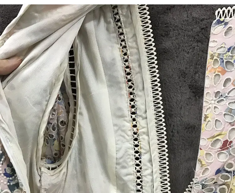 TANG New High Quality Embroidery Summer Dress 2019 Vintage Hollow Out Mini Dress Slim High Waist Flare Sleeve Dresses (8)